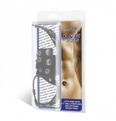 Утяжка на пенис и мошонку Cock Ring With 1.5  Ball Stretcher And Optional Weight Ring