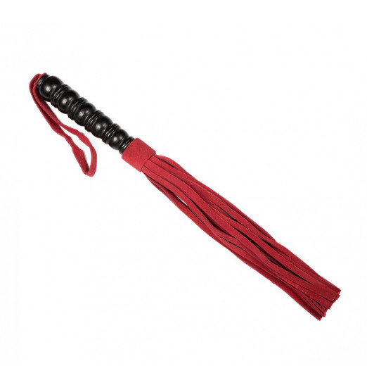Яркая плеть из бордовой замши – 29 см.
