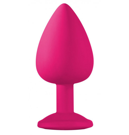 Большая розовая анальная пробка Emotions Cutie Large с фиолетовым кристаллом - 10 см. Большая розовая анальная пробка Emotions Cutie Large с фиолетовым кристаллом - 10 см.