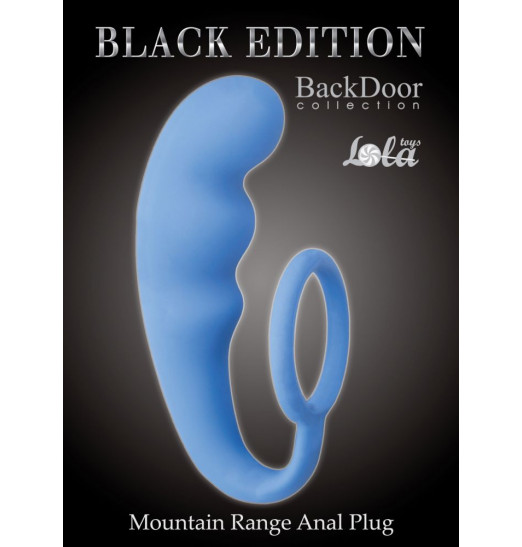 Голубое эрекционное кольцо с анальным стимулятором Mountain Range Anal Plug Голубое эрекционное кольцо с анальным стимулятором Mountain Range Anal Plug