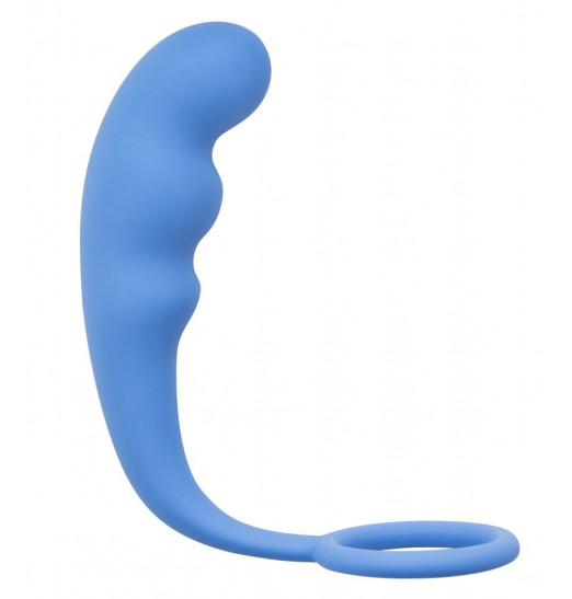 Голубое эрекционное кольцо с анальным стимулятором Mountain Range Anal Plug Голубое эрекционное кольцо с анальным стимулятором Mountain Range Anal Plug