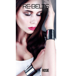 Черные наручники с зеркальным элементом Rosie Black