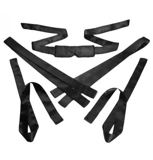 Бондажный набор из сатиновых лент Bordeaux 5 Piece Satin Bondage Set Бондажный набор из сатиновых лент Bordeaux 5 Piece Satin Bondage Set