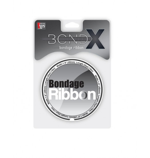 Белая лента для связывания BONDX BONDAGE RIBBON - 18 м.