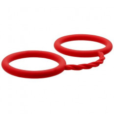 Красные силиконовые наручники BONDX SILICONE CUFFS