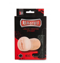 Мастурбатор-вагина REALSTUFF VIBRATING MASTURBATOR PUSSY с виброяйцом на пульте