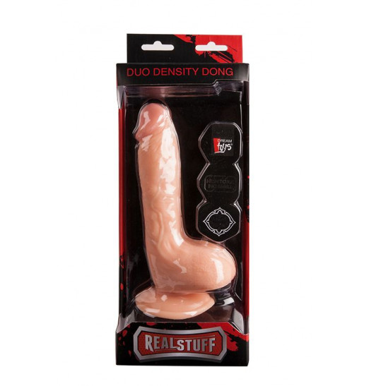 Реалистичный фаллоимитатор REALSTUFF DUO DENSITY DONG 8INCH - 20,5 см.