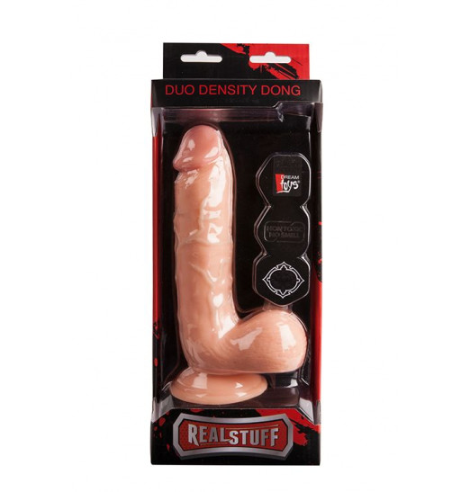 Реалистичный фаллоимитатор на присоске REALSTUFF DUO DENSITY DONG 8INCH - 20,3 см.