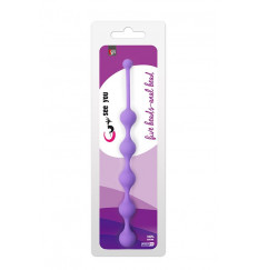 Фиолетовая анальная цепочка SEE YOU FIVE BEADS ANAL - 28,1 см.