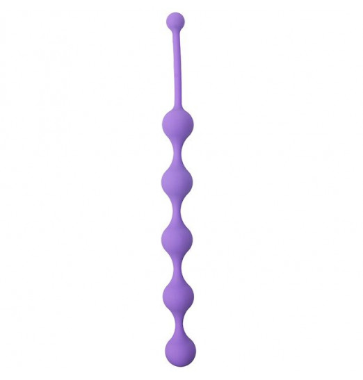 Фиолетовая анальная цепочка SEE YOU FIVE BEADS ANAL - 28,1 см.