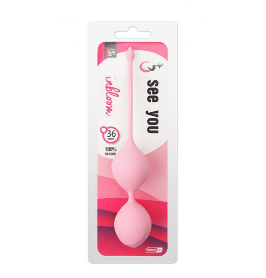Розовые вагинальные шарики SEE YOU IN BLOOM DUO BALLS 36MM