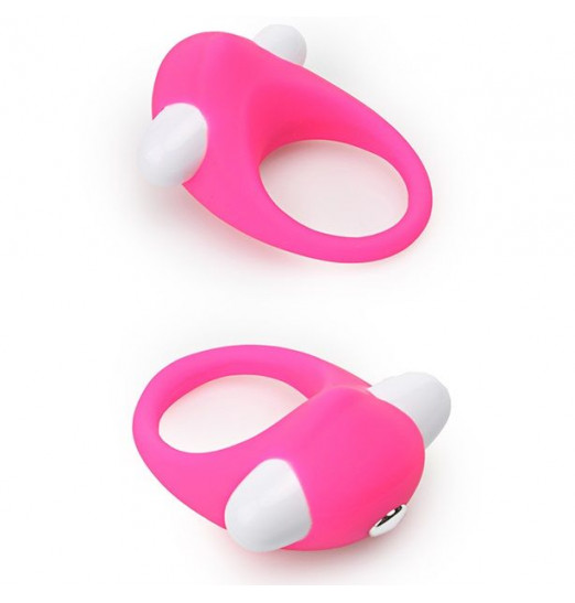 Розовое эрекционное кольцо LIT-UP SILICONE STIMU RING 6