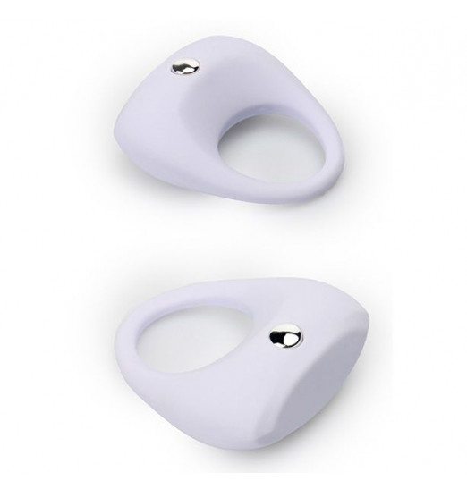 Белое эрекционное кольцо LIT-UP SILICONE STIMU RING 7