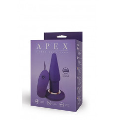 Фиолетовая анальная вибропробка APEX BUTT PLUG LARGE PURPLE - 15 см.