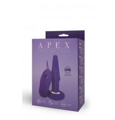Фиолетовая анальная вибропробка APEX BUTT PLUG SMALL PURPLE - 14 см.