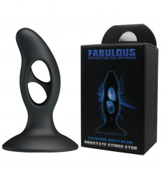 Чёрный массажёр простаты Silicone Butt Plug - 9,3 см.