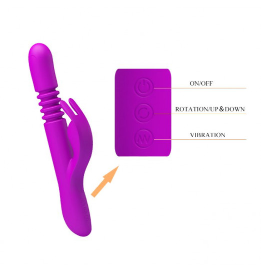 Вибромассажер с поступательным движением и вращением Donahue - 26,8 см.