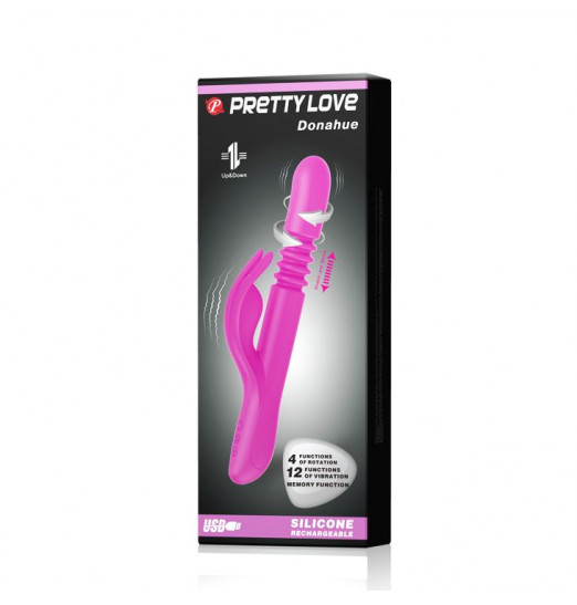 Вибромассажер с поступательным движением и вращением Donahue - 26,8 см.