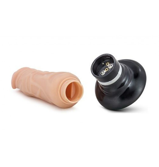 Телесный вибратор-реалистик без мошонки с присоской X5 Plus Striker - 25,4 см.