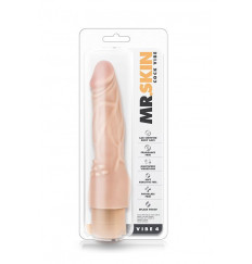 Телесный вибратор-реалистик с шипиками в основании Mr. Skin Cock Vibe 4 - 20,3 см.