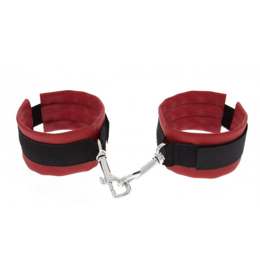 Красно-чёрные полиуретановые наручники Luxurious Handcuffs Красно-чёрные полиуретановые наручники Luxurious Handcuffs