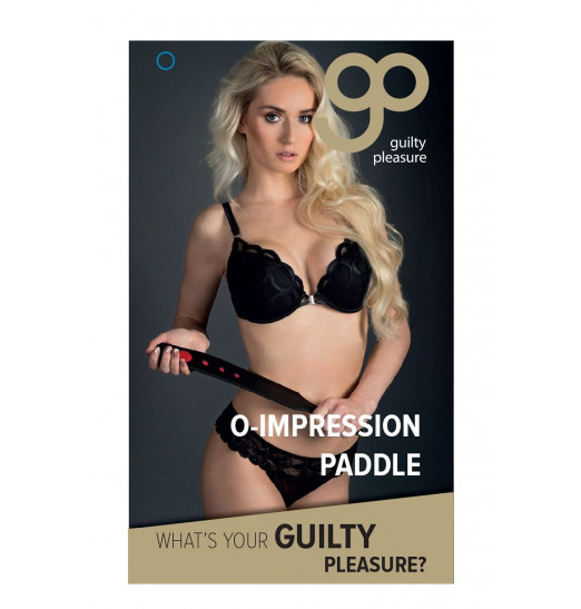 Чёрный пэддл с красным геометрическим узором O-Impression Paddle - 40 см.