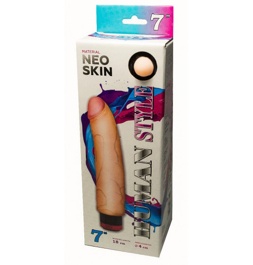 Вибромассажёр HUMAN STYLE 7  без мошонки - 18 см.