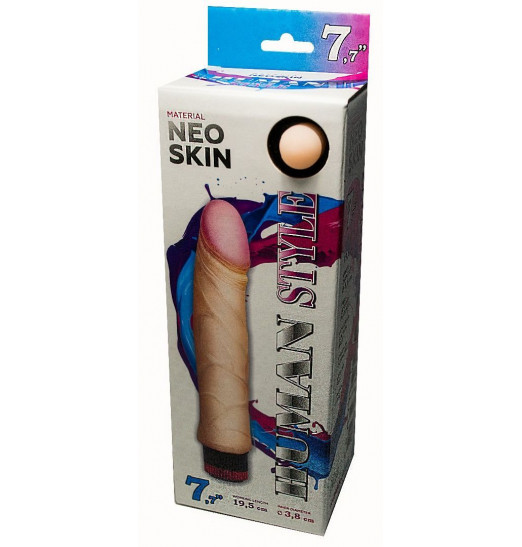 Вибромассажёр HUMAN STYLE 7,7  без мошонки - 19,5 см.