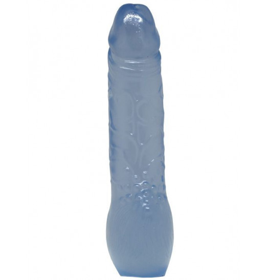 Прозрачный гелевый фаллоимитатор с утолщением - 20,6 см.