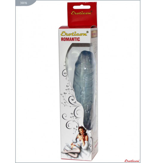 Прозрачный гелевый фаллоимитатор с утолщением - 20,6 см.