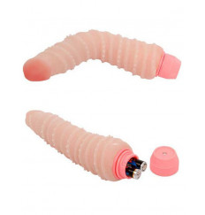 Гнущийся вибратор со спиралевидным рельефом - 19,8 см.