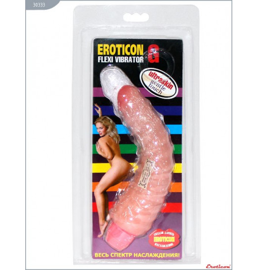 Гнущийся вибратор со спиралевидным рельефом - 19,8 см. Гнущийся вибратор со спиралевидным рельефом - 19,8 см.