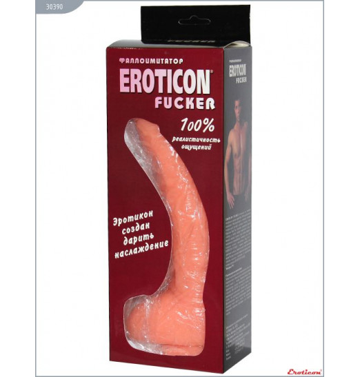 Телесный фаллоимитатор Fucker на присоске - 27,3 см.