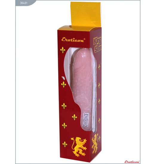 Телесный вибратор-реалистик с пупырышками - 21 см. Телесный вибратор-реалистик с пупырышками - 21 см.