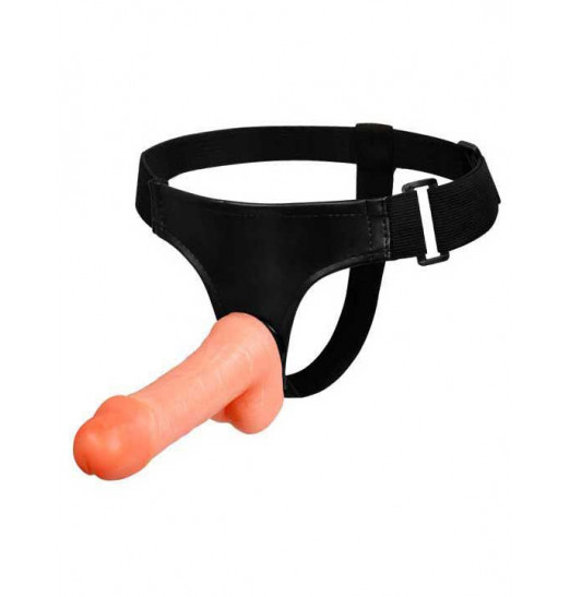 Страпон Domina с телесной насадкой - 18 см.