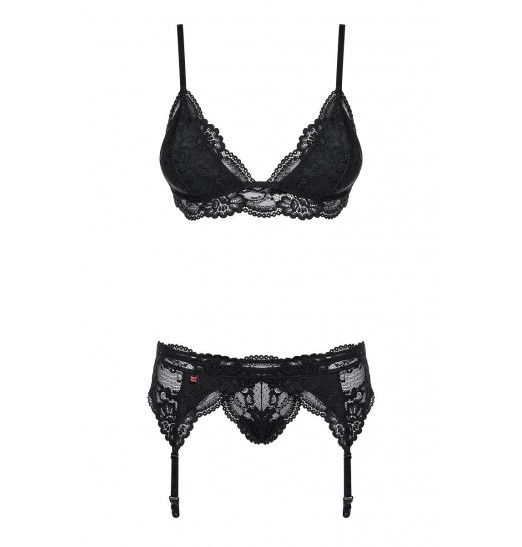Чувственный кружевной комплект из 3 предметов