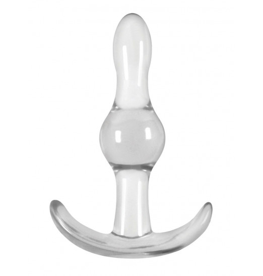 Прозрачная анальная пробка с утолщением посередине Jelly Rancher T-Plug Wave - 9,7 см.