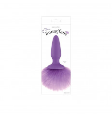 Фиолетовая анальная пробка с фиолетовым заячьим хвостом Bunny Tails Purple