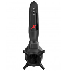 Чёрный вибростимулятор для головки члена с эффектом всасывания Vibrating Roto-Sucker