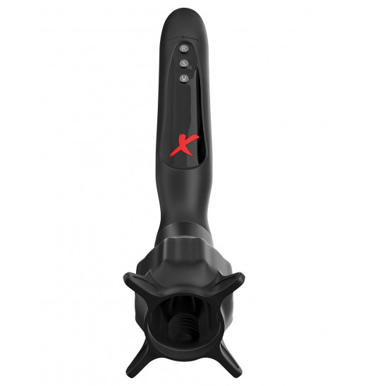 Чёрный вибростимулятор для головки члена с эффектом всасывания Vibrating Roto-Sucker