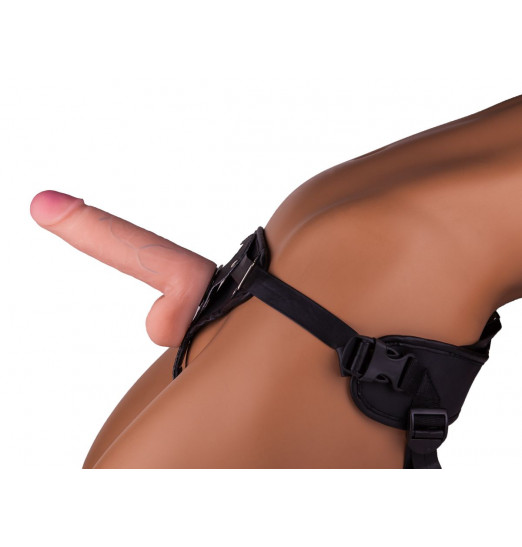 Кожаный пояс харнесс премиум класса WOMAN LONG(S) с 3 насадками