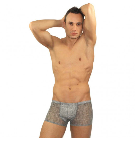 Серые тонкие мужские трусы-хипсы