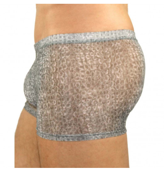 Серые тонкие мужские трусы-хипсы