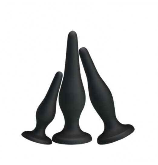 Набор из 3 силиконовых анальных пробок для начинающих Mini Anal Kit