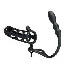 Насадка на пенис со съемным анальным стимулятором Hercules intence anal stimulation