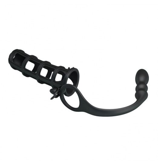 Насадка на пенис со съемным анальным стимулятором Hercules intence anal stimulation