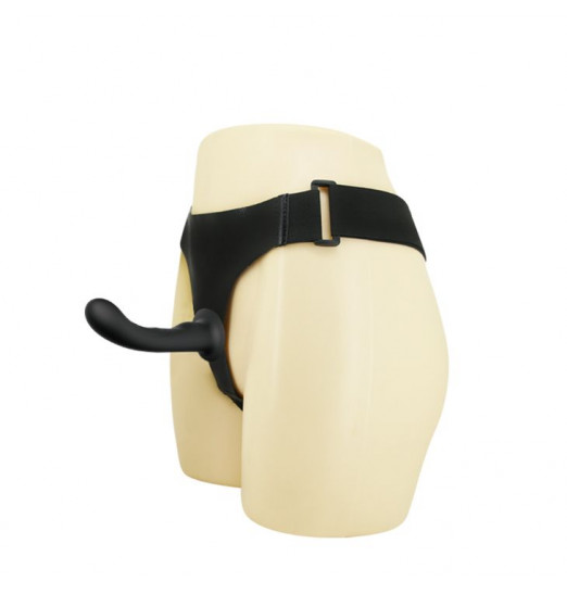 Страпон с изогнутой головкой Ultra Harness Curvy Dildo - 15,8 см.