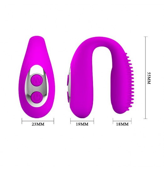 Лиловая вибронасадка для оральных ласк Mabel Лиловая вибронасадка для оральных ласк Mabel