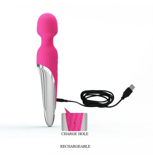 Розовый вибратор-жезл с функцией нагрева Antony