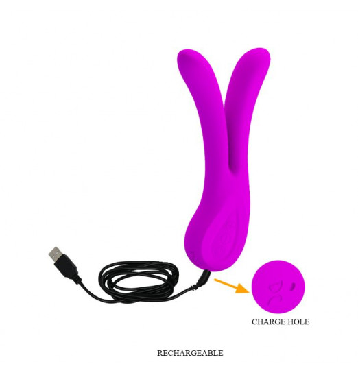 Сплит-вибратор Ulysses с двумя отростками - 16,5 см.